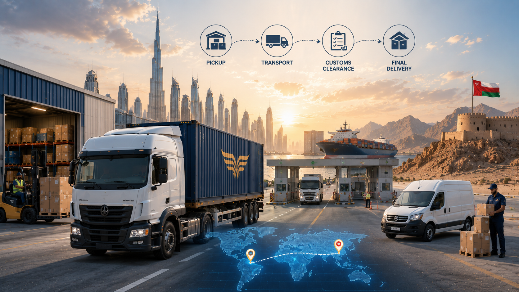 Shipping from Dubai to Oman | Cost, Process & Delivery Time