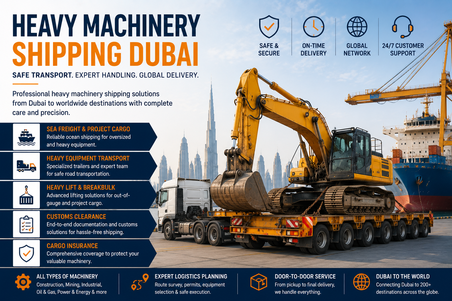 Heavy Machinery Shipping Dubai | Industrial Equipment Transport Solutions